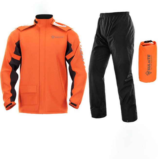 슐레이트 오토바이우비 남자우비세트 골프비옷 오토바이비옷, 오렌지