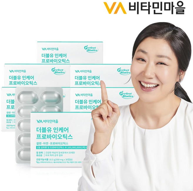 비타민마을 W 더블유 인케어 프로바이오틱스 질유산균 질유래 유산균 6박스 총180캡슐 6개월분, 60정, 2박스