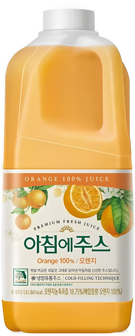 서울우유 아침에주스 오렌지주스 1800ML 3개세트, 3개, 1.8L