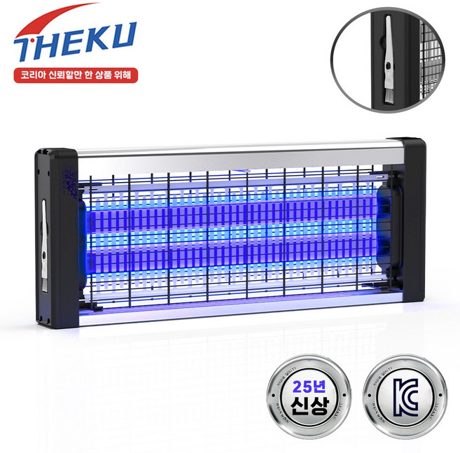 THEKU 전기 모기퇴치기 가정용 업소용 대형 전기 포충기 10W 간편 청소 LED 모기채 램프, B10-10W(대)