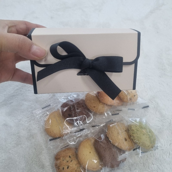 미니 수제 쿠키 답례품 선물세트 포장, 2.스티커없음, 1개