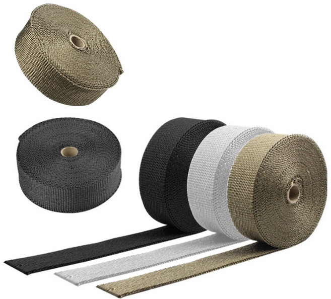 발통마켓 바이크 머플러 단열재 배기 매니폴더 열차단 절연 보온, 블랙5cmx5m, 1개