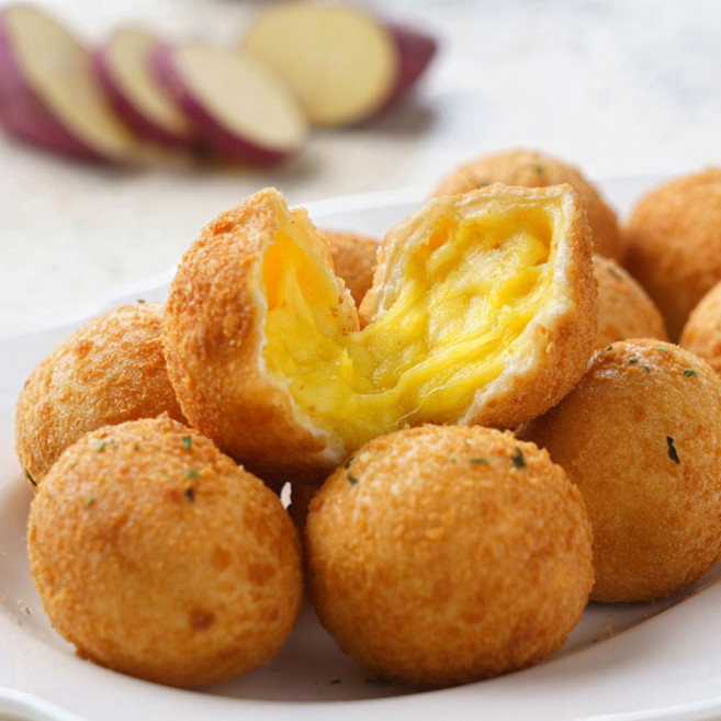 [하우스원푸드] 델리 고구마 치즈볼 냉동 생지 (900g x 1봉), 900g, 1개