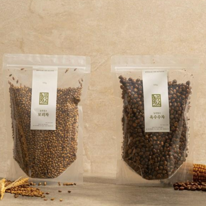 압력으로 로스팅한 국산100% 옥수수차 보리차 1+1 농부창고, 1세트, 2개입, 500g