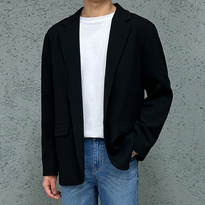 더맨쉽 베이직 링클프리 스판 블레이져 캐주얼 자켓 M~4XL 빅사이즈 SBTJK12003