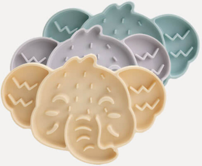 히야펫 강아지 코끼리 실리콘 슬로우식기 급체방지 노즈워크, 1개, 그레이