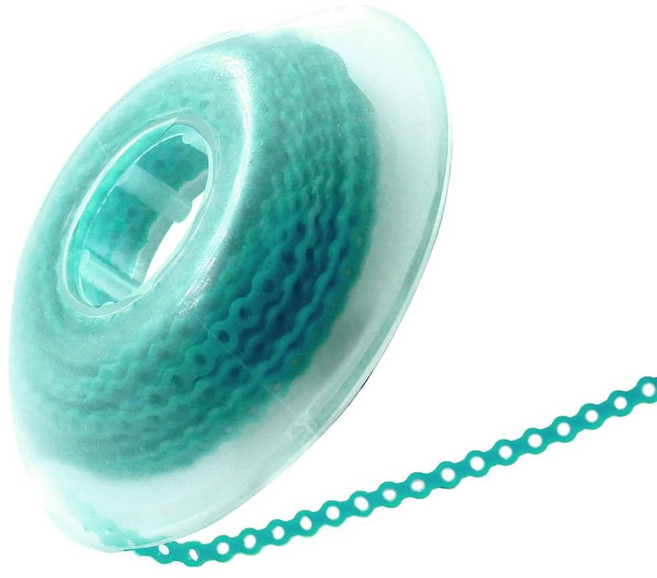 LA MIERE 1 롤 교정 고무 체인 브레이스 파워 체인은 닫힌 짧은 긴 15인치 스풀 0 136인치 3 3mm 터쿼이즈 로 구성되었습니다, Blue, Closed, 0.113 (2.5mm), 1개