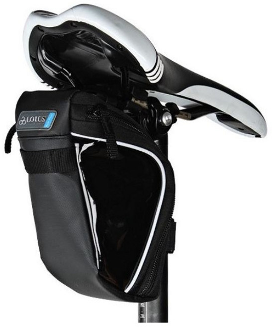 [LOTUS] 로터스 블랙에디션 프리미엄 자전거 안장가방 (0.8리터) - 대만산, 1개