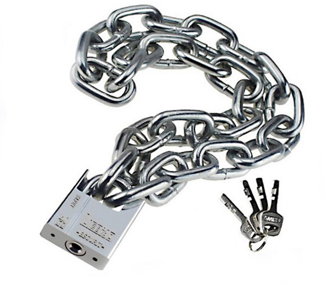 쇠사슬체인 잠금장치 자전거 오토바이 체인자물쇠50cm, 1개