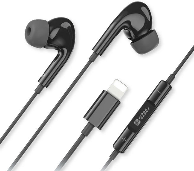 삼성 애플 아이폰 호환 커널형 라이트닝 8핀 유선 이어폰, 화이트, US-EP8A