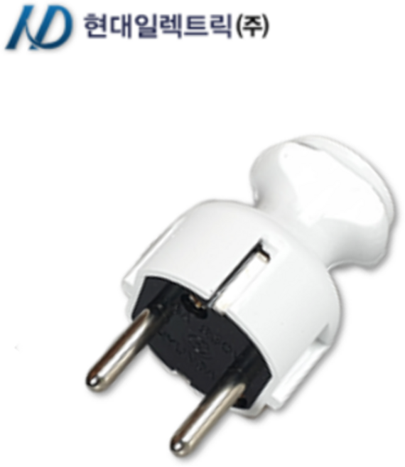 LED앤샵 현대플러그 ㄱ자형플러그 -자형 일자형플러그 전기플러그교체 전기플러그 접지플러그 콘센트플러그 220v플러그 220v플러그접지 접지플러그 무접지플러그, 화이트, 1개, 5cm, 일자형