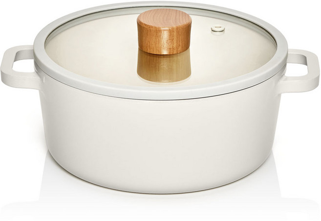 클리나 인덕션 루아 IH 양수 냄비, 20cm, 크림, 1개