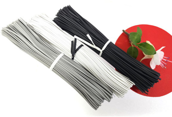 칼라타이 전선끈(철심0.6타원형) 20cm(절단) 145ea 무료배송/4칼라선택/빵끈/마무리끈/포장끈/봉지끈, 백색(흰색)