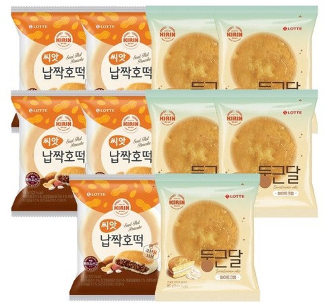 씨앗호떡 97g x5개+둥근달 화이트크림빵 85g x5개