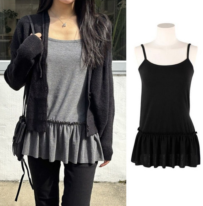 요즘대세 레이어드 코디 필수템 활용도 굳 4color / 캐시옆트임레이어드스커트나시DCT