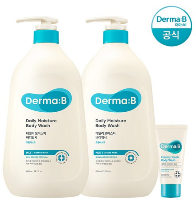 데일리 모이스처 (대용량) 바디워시 (코튼머스크) 880ml 1+1 (+랜덤튜브1개), 없음, 상세설명 참조, 없음