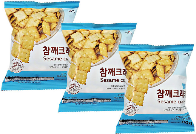신흥제과 참깨 크래커, 80g, 3개