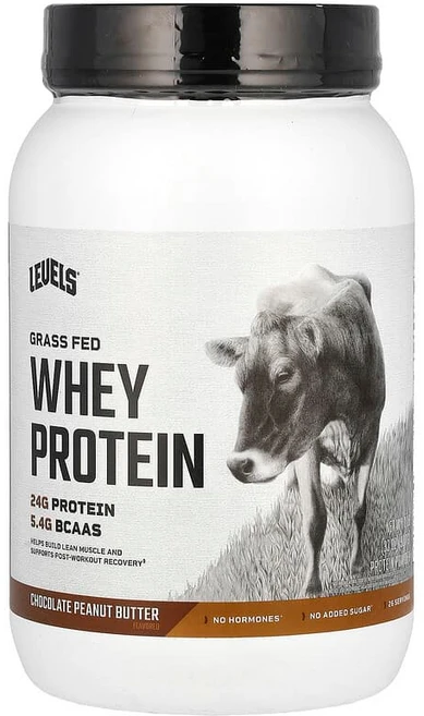 Levels 목초 사육 유청 단백질 분말 초콜릿 땅콩버터 907g(2lb) Levels (레벨스), 907 g, 907g, 1개 - 쿠팡