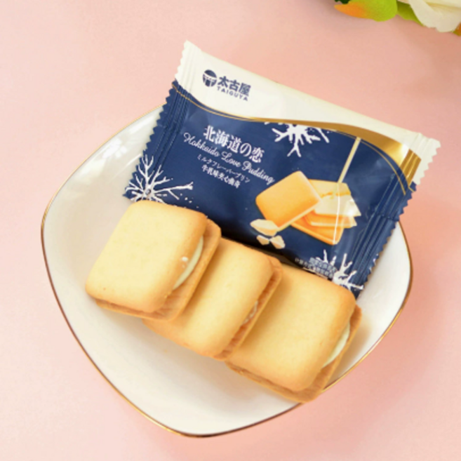 대용량 개별포장 버터 쿠키 샌드 크림 비스킷 아이들 간식 사무실 탕비실 과자, 24개, 50g