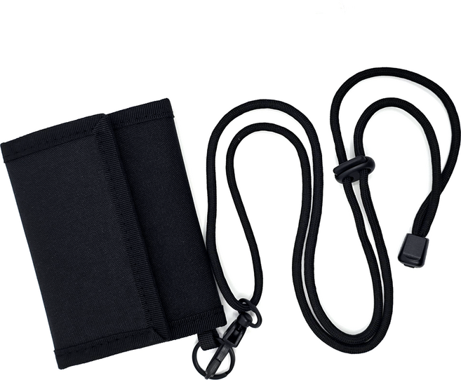 노리공간 부드러운 스트랩 길이조절형 로고없는 목걸이지갑