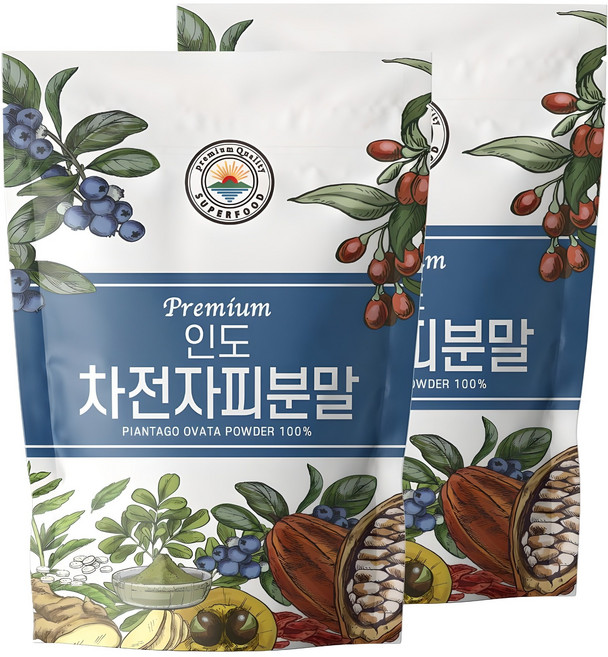 해나식품 인도 차전자피분말, 500g, 2개