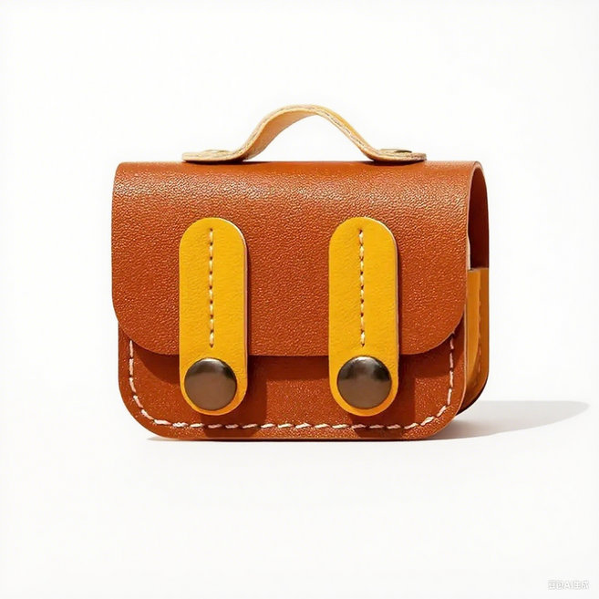 ESSENWOO 가죽 에어팟 케이스 3 & 4 & 프로2 세대 케이스 방수, 연갈색, 에어팟3