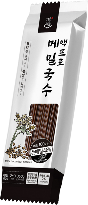 [기혼식품]쓴메밀이 들어 있는 100%메밀국수 (360g), 메밀국수, 1개, 360g