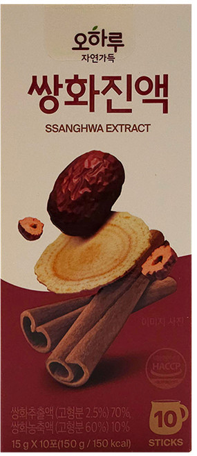 오하루 자연가득 쌍화진액 배 도라지 사양벌꿀 상황버섯 영지버섯 차가버섯 배합, 10개, 15g