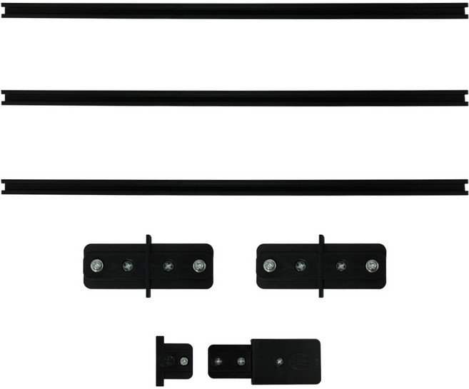 레일 3M세트 (1M 3개+일자연결 2개+전원연결마감), 블랙, 1개