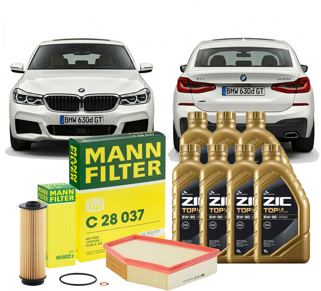 BMW 6시리즈 630d GT 17.06-20.06 G32GT B57D30A 디젤 엔진오일세트 만필터+지크탑, 차량 정보 확인하였습니다.
