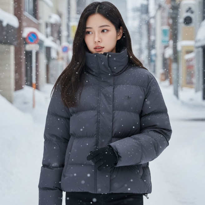 (국내매장 정품) 아디다스 숏 패딩 크롭 여성 adidas 오리지널 루즈핏 점퍼 + MSSTEP 더스트백