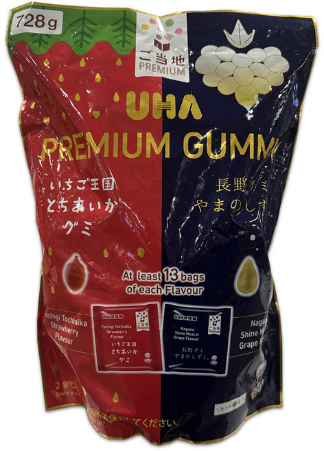 [코스트코]UHA 딸기&샤인머스캣 구미 과일맛젤리, 1개, 728g