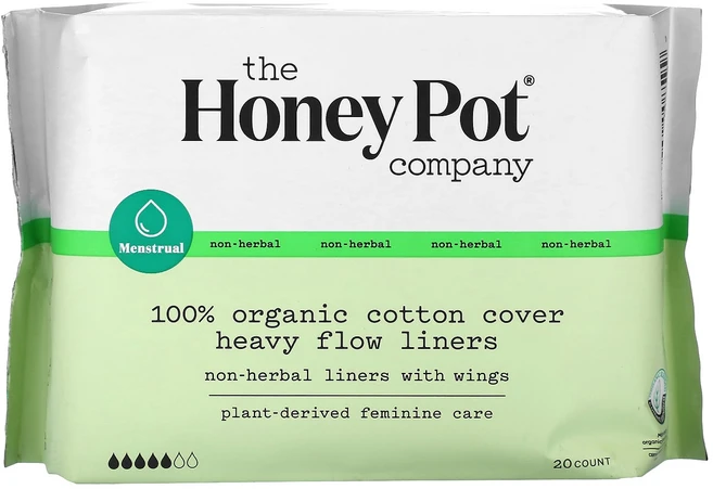 The Honey Pot Company 100% 유기농 순면 커버 헤비 플로 라이너 20개, TheHoneyPotCompany100유기농순면커버헤비 - 쿠팡