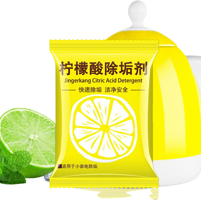 Jingerkang檸檬酸除垢劑 快速清潔水垢 適用於飲水機、咖啡機等小型家電, 10g, 1包
