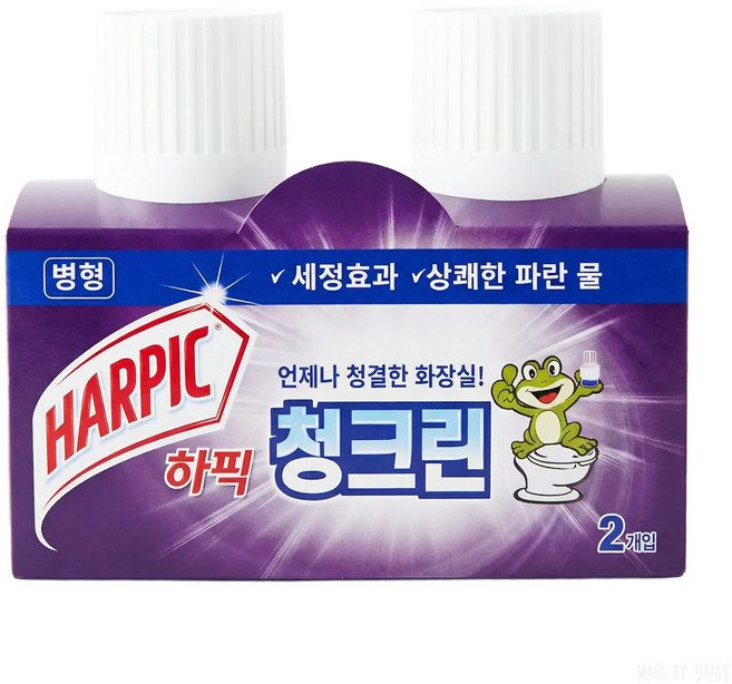 옥시레킷벤키저 이지오프 뱅 청크린 병형 2개입 변기세정제 욕실청소, 360g, 1개