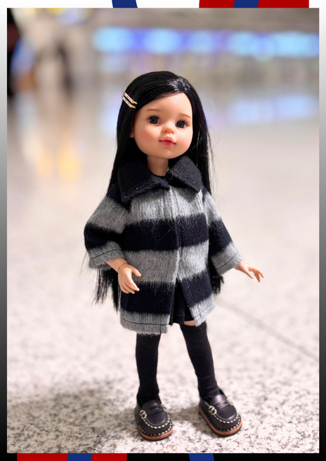 파올라레이나32cm USD26cm 도리스돌30cm ( 블랙카라 하프코트 ) bjd 구체관절 인형옷 <완제품>, 1개, 도리스돌 30cm