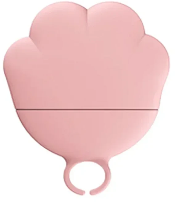 다기능 애완동물 캔 스푼 고양이 발 모양 3 in 1 실리콘 뚜껑 습식 사료 믹서 및 강아지 혼합, 01 Pink Canned Lid