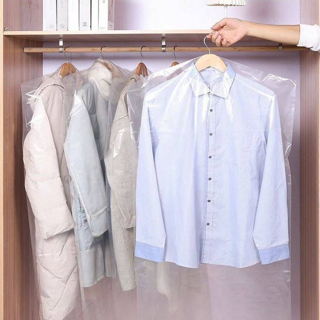 透明掛衣袋 衣服防塵罩 大衣外套防塵套 防潮防蟲 西服收納袋, 1個