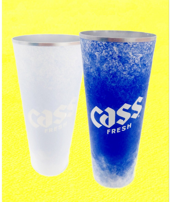 카스 변온 알루미늄컵 맥주잔 알루컵, 1개