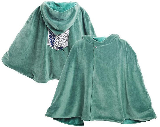 진격의 거인 리바이 병장 망토 담요 두툼한 블랭킷 진격거 굿즈 케이프 조사병단 선물