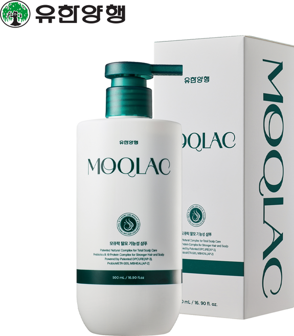 유한양행 모큐락플러스 탈모 증상 완화 두피 진정&비듬 케어 샴푸, 1개, 500ml