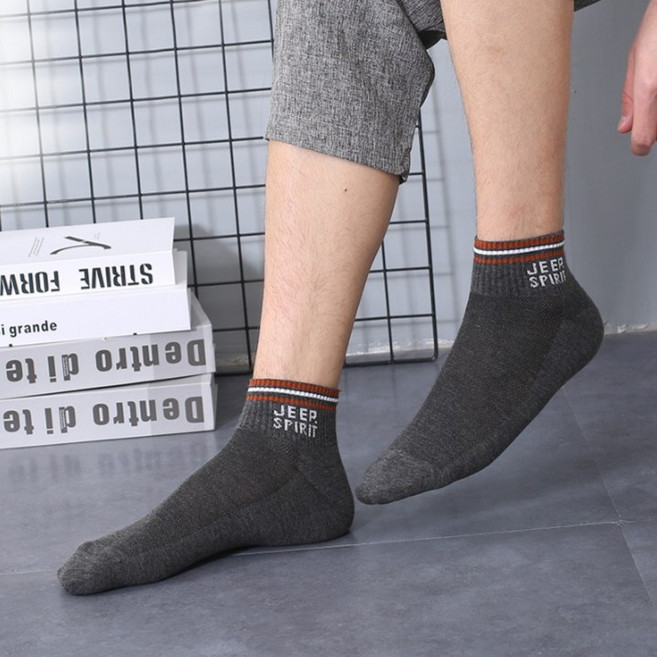 지프스피릿 프리미엄 컴포트 메쉬 남성 발목 양말 5켤레