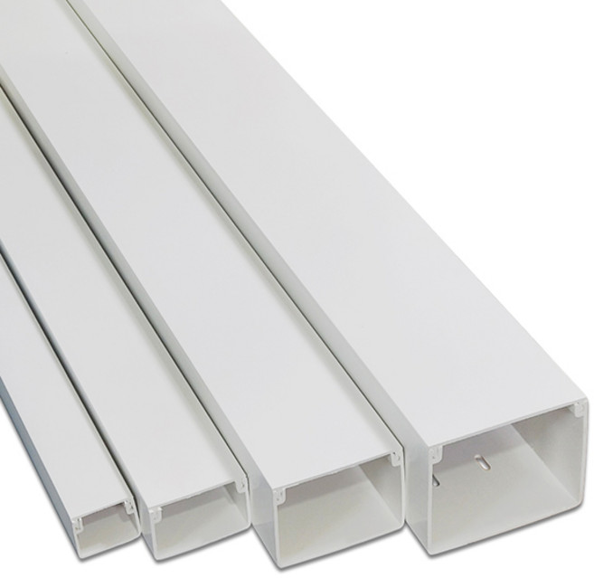 국산 전선 몰딩 케이블 사각 고강도 쫄대 몰드 랜닥트 1M, 백색, 1개, PVC 랜덕트, 100 x 80mm