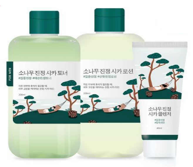 라운드랩 포 맨 소나무 진정 토너/로션 2종세트(+클렌저 40ml 증정), 1개