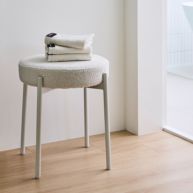 한샘 퍼프 스툴 의자, 1개, 한샘 퍼프 스툴 아이보리