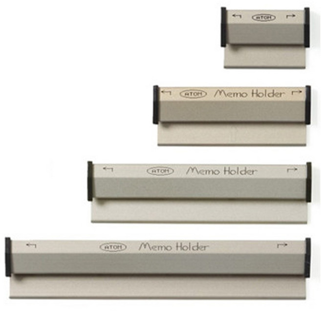 아톰 메모 홀더 오더랙 클립 소 중 대 특대 크립 환경구성 교실꾸미기 문서 사무실 게시판 걸이 꽂이, 소(흑)