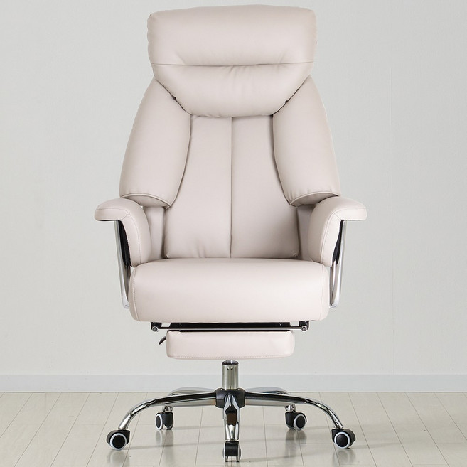 피에르 침대형 리클라이너 중역 컴퓨터 사무용 사무실 의자, 베이지