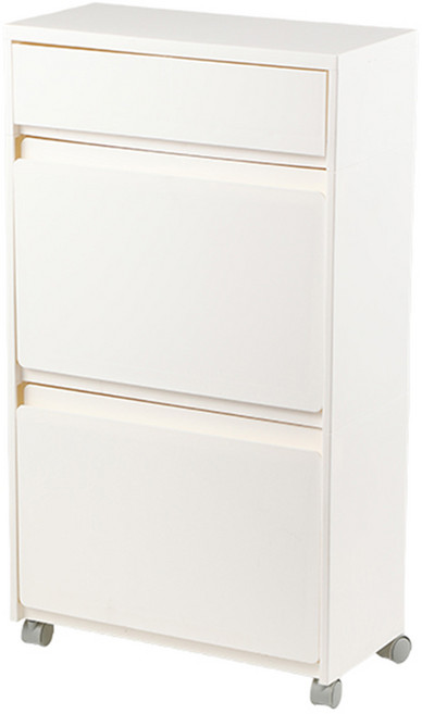 수납하마 폭좁은 틈새수납장 이동식 슬림장 다용도 수납장, 화이트(장), 1개