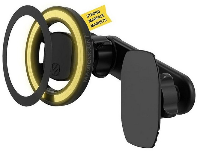 Scosche MagicMount MS 5-in-1 MagSafe 휴대폰 마운트 자동차 통풍구 대시보드 및 플로팅 스크린용 디스플레이 뒷면 핸즈프리 마그네틱 홀더 아이폰, Dash / Vent / Back of Display
