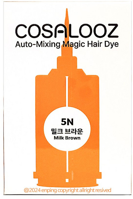 [엔핑] 코살루즈 오토믹싱 매직 염색제 (다크 / 밀크) 브라운, 밀크 브라운, 1개